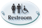 Men Women Handicap Symbol Restroom ClearBoss Sign