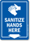 Sanitize Hands Here Sign