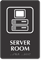 Server Room Symbol TactileTouch™ Sign with Braille