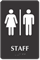 Staff TactileTouch Braille Restroom Sign