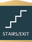 Stairs Exit Esquire Regulatory Sign