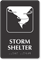 Storm Shelter Emergency TactileTouch Braille Sign