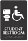 Student Restroom Toilet And ISA Symbol Sign