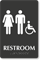 Unisex Handicap Restroom TactileTouch Braille Sign
