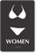 Bikini Women Braille Restroom Sign