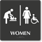 Women TactileTouch Braille Restroom Sign