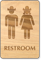 Cowboy And Cowgirl Unisex Wooden Restroom Sign